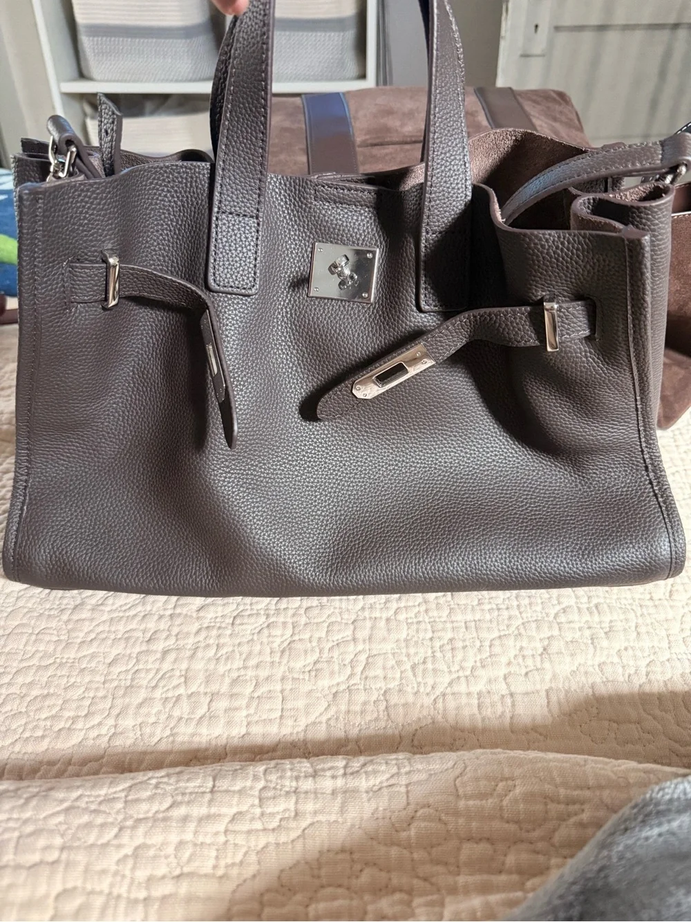 Brown Leather Tote Bag - Men/Women Bags